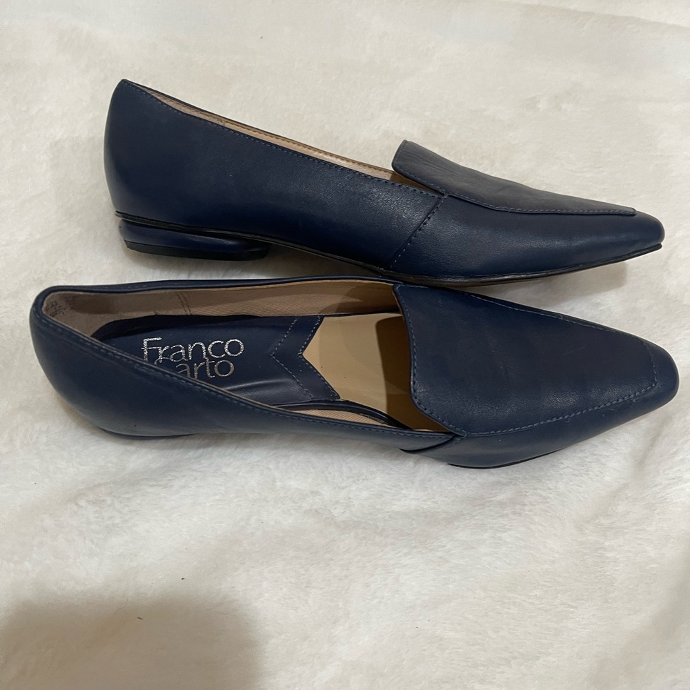 Franco Sarto L-Balica Navy Blue Loafers - Picture 7 of 8